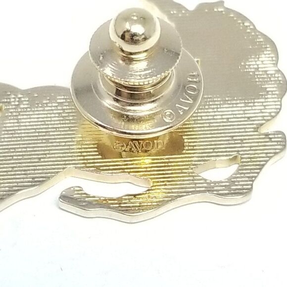 Vintage Unicorn Lapel Pin, Gold Tone Metal, Lounging Animal, Estate - Picture 4 of 7